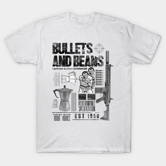 Bullets and Beans BLK T-Shirt by JungXJung